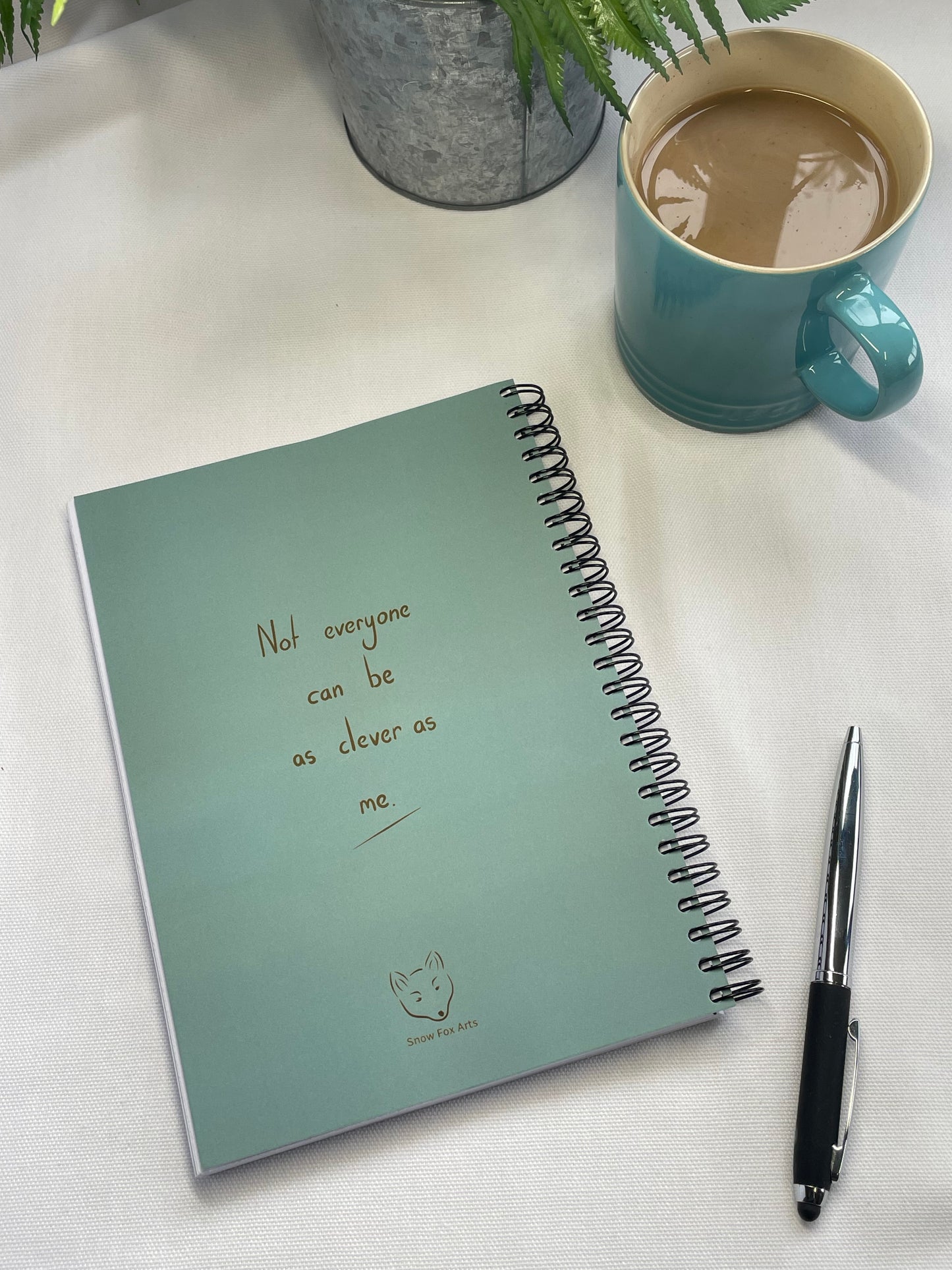 Border Collie Notebook | Sea Blue | Wire bound | A5 | Reverse