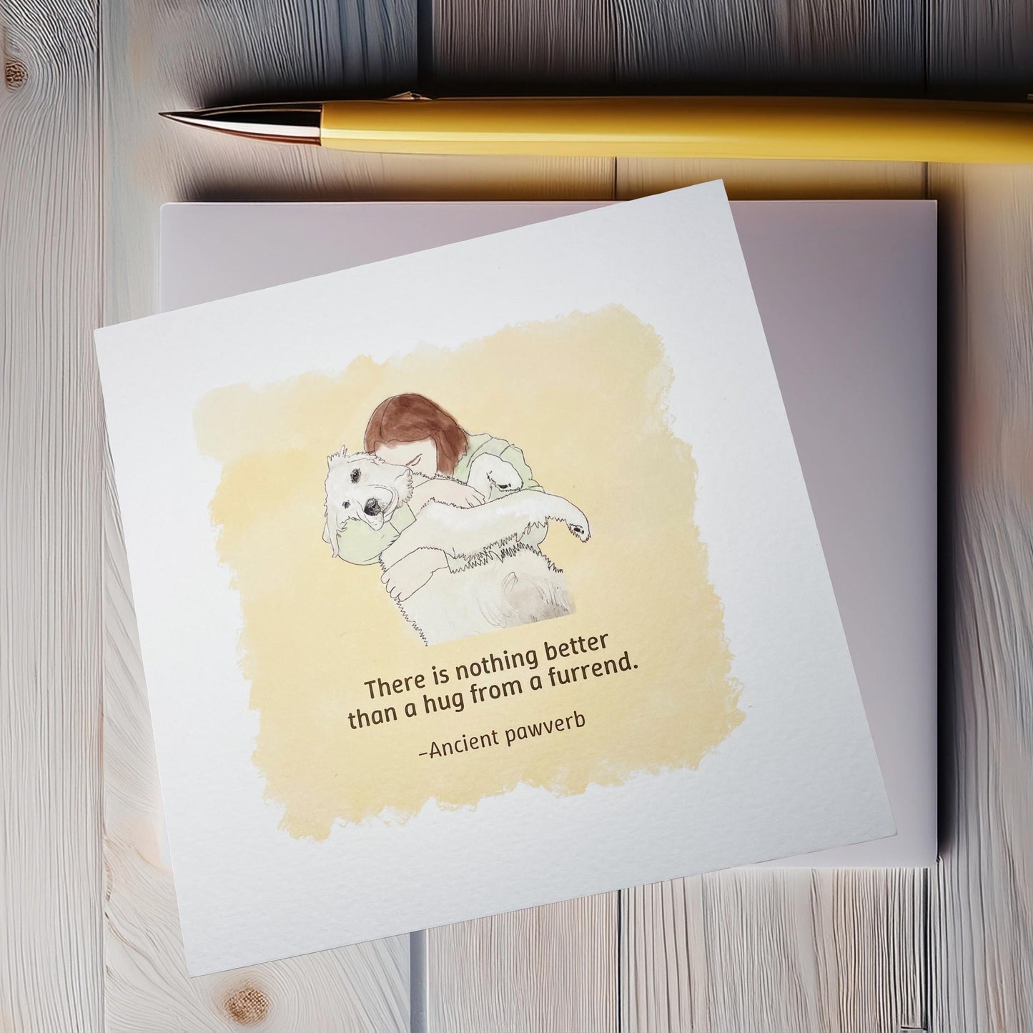 Dog wisdoms square postcards (148x148cm)