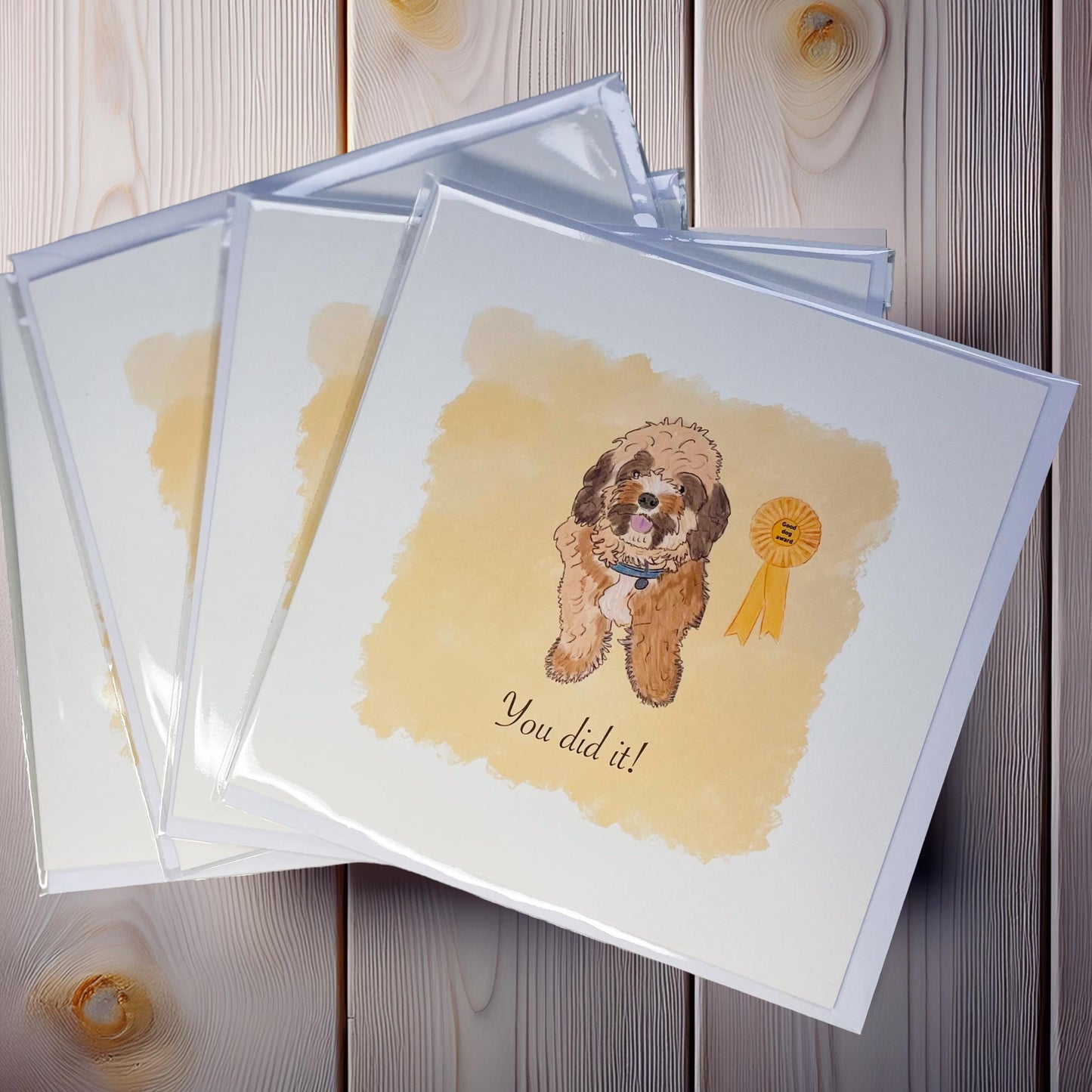 Cavapoo celebration card: You did it!