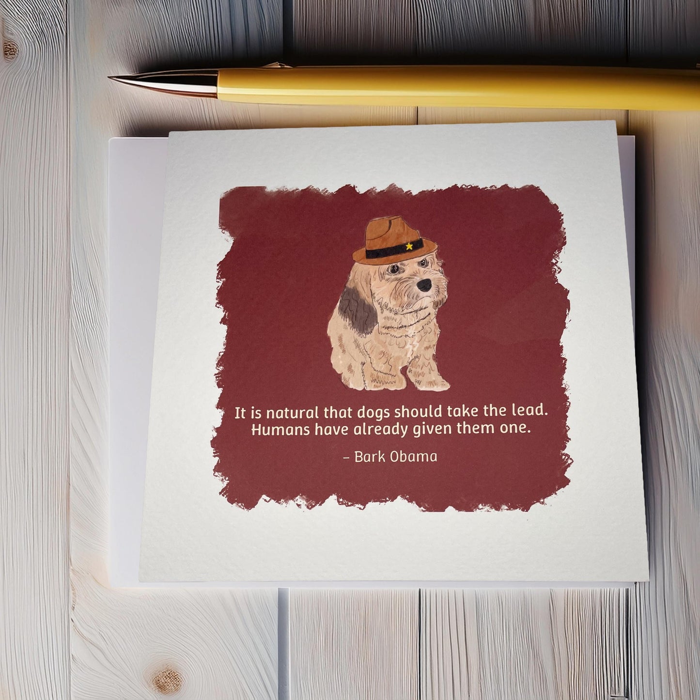 Dog wisdoms square postcards (148x148cm)