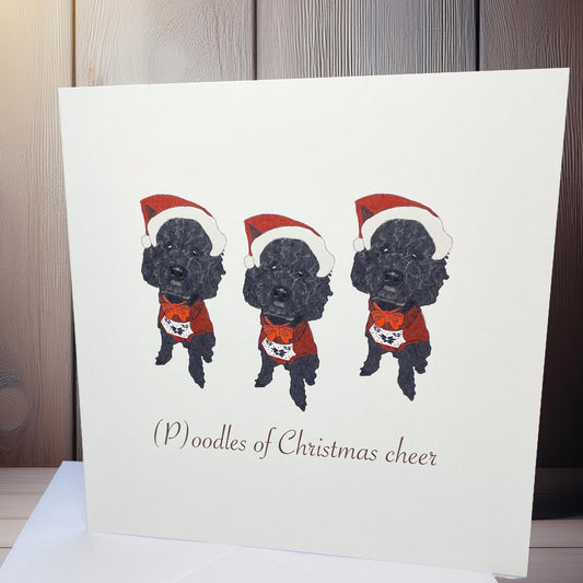 Poodle Christmas cards