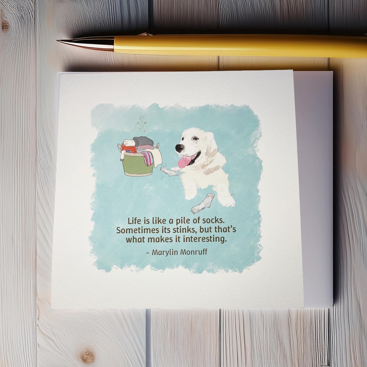 Dog wisdoms square postcards (148x148cm)