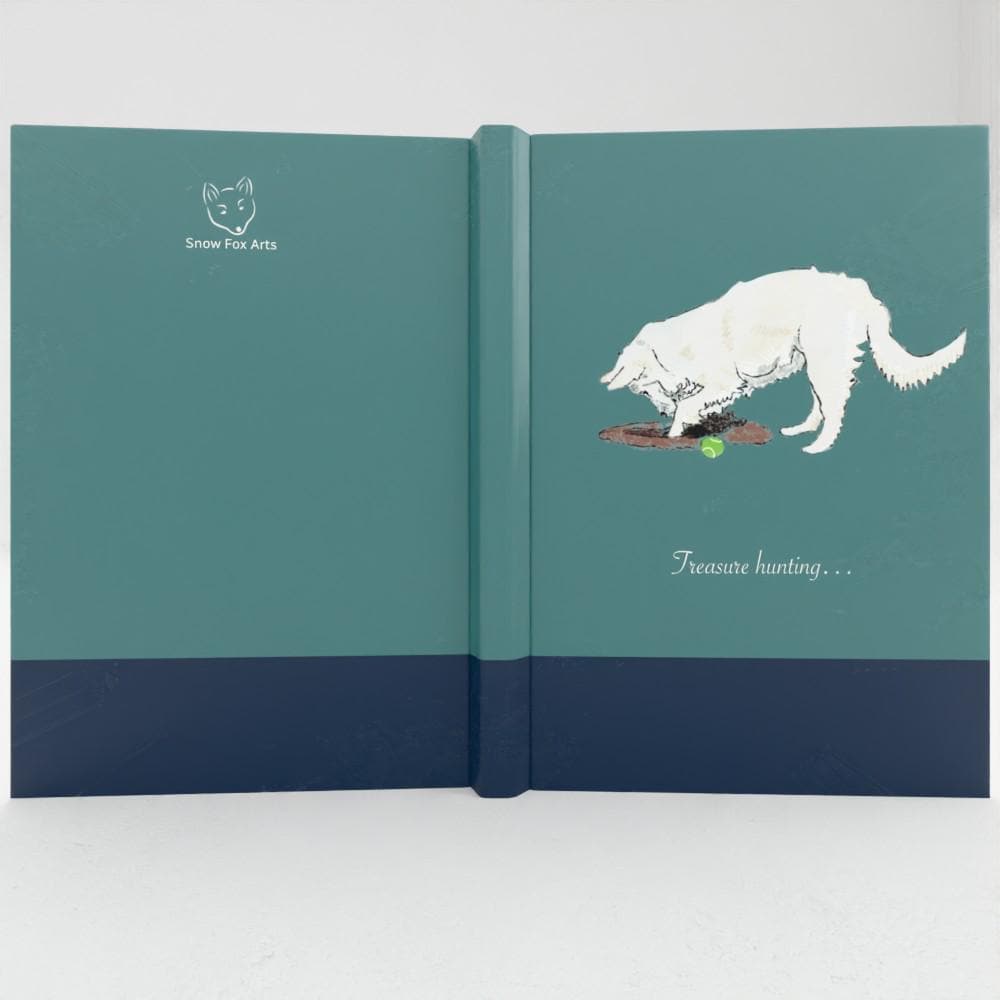 Golden Retriever Journal: Treasure Hunting (A5, plain paper)