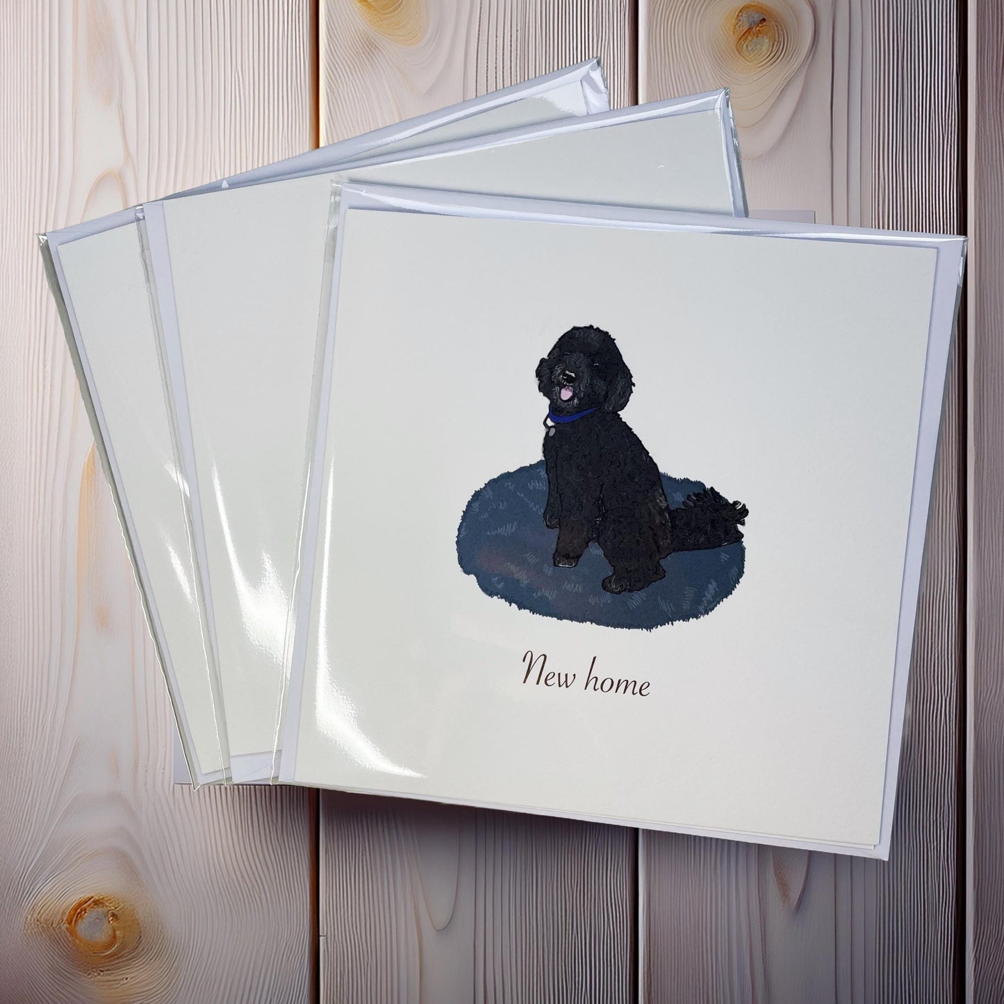 Poodle celebration card: New home