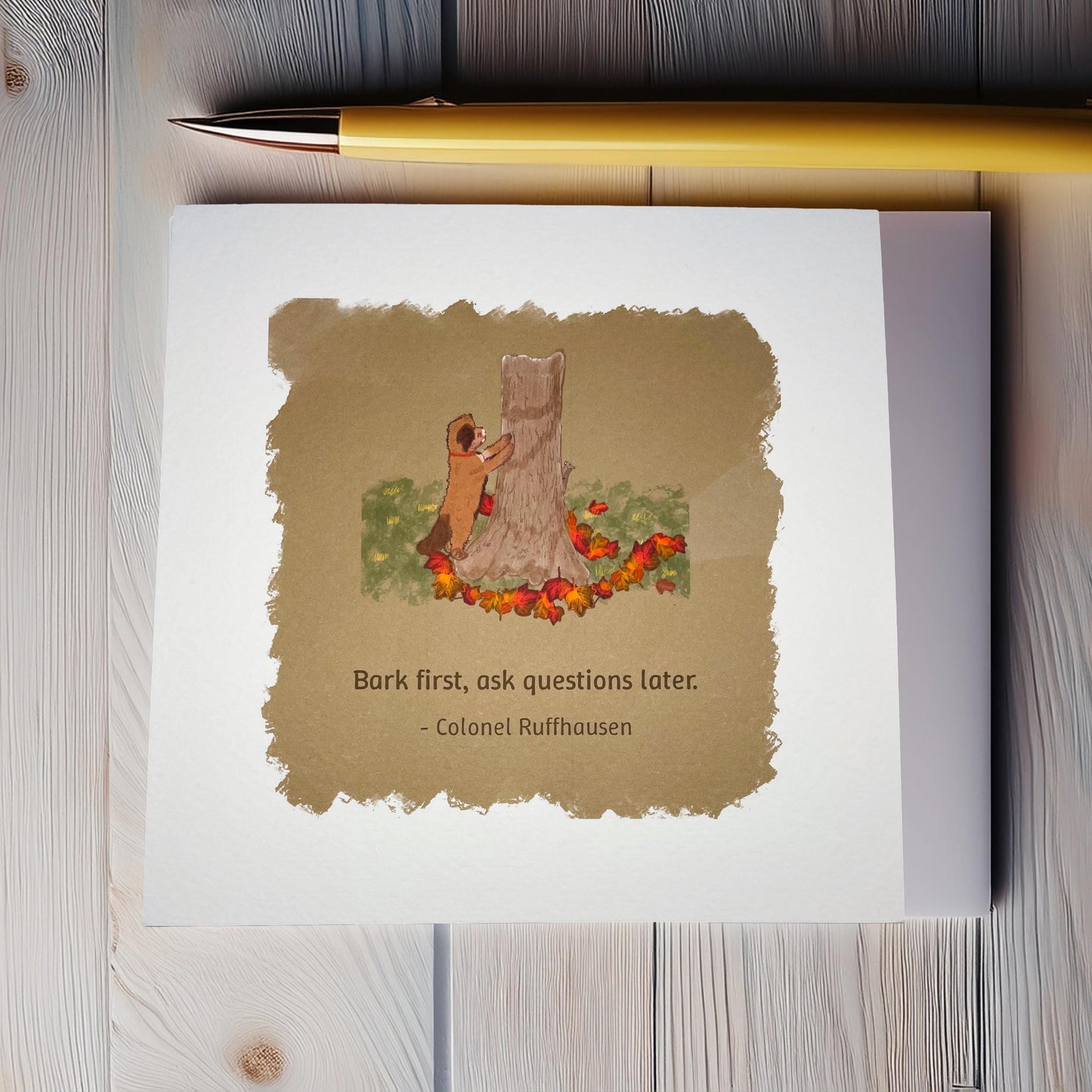 Dog wisdoms square postcards (148x148cm)