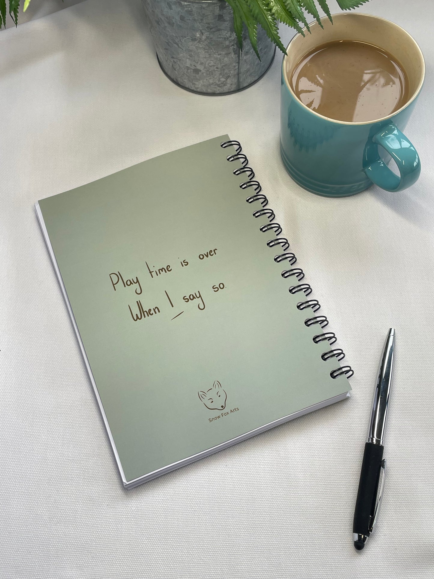 Cavapoo Notebook | Wire bound | Green | A5 | Reverse | Snow Fox Arts