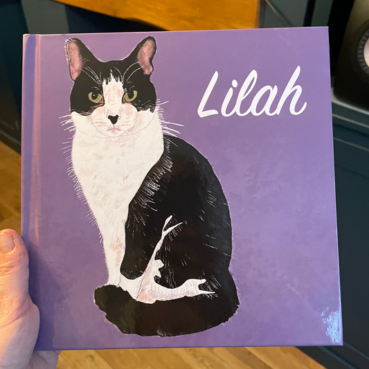 Custom Pet Memory Book Example Cover | Snow Fox Arts