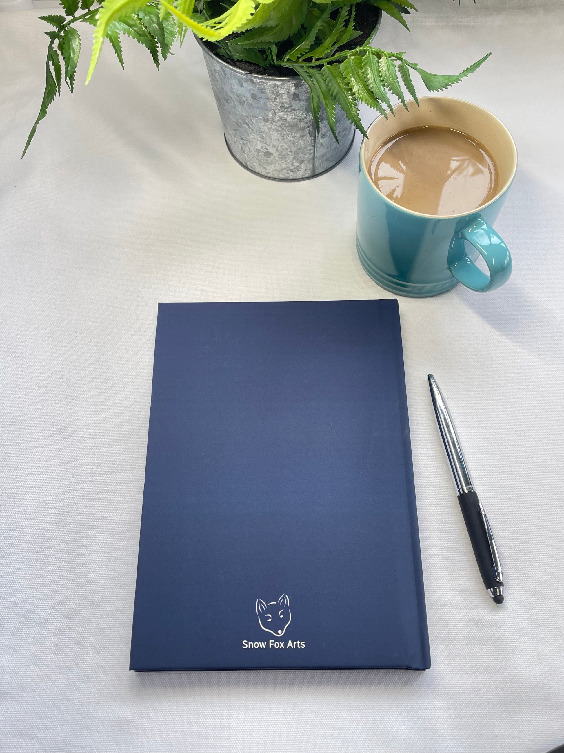 Reverse of Dachshund Journal Hardback Deep Blue by Snow Fox Arts