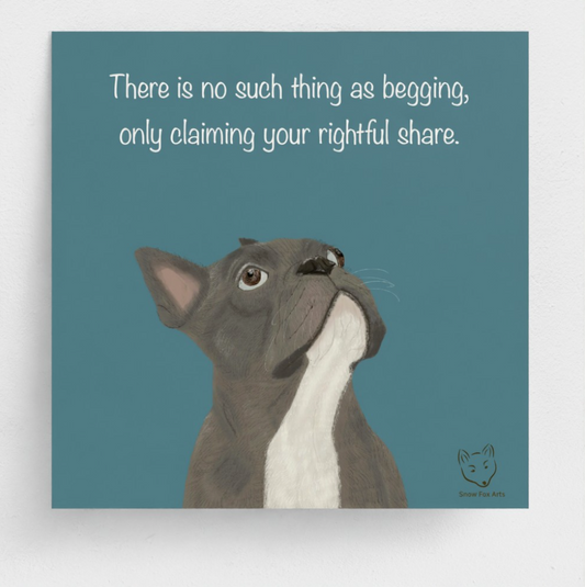 Dog Wisdom Fine Art Print, Blue