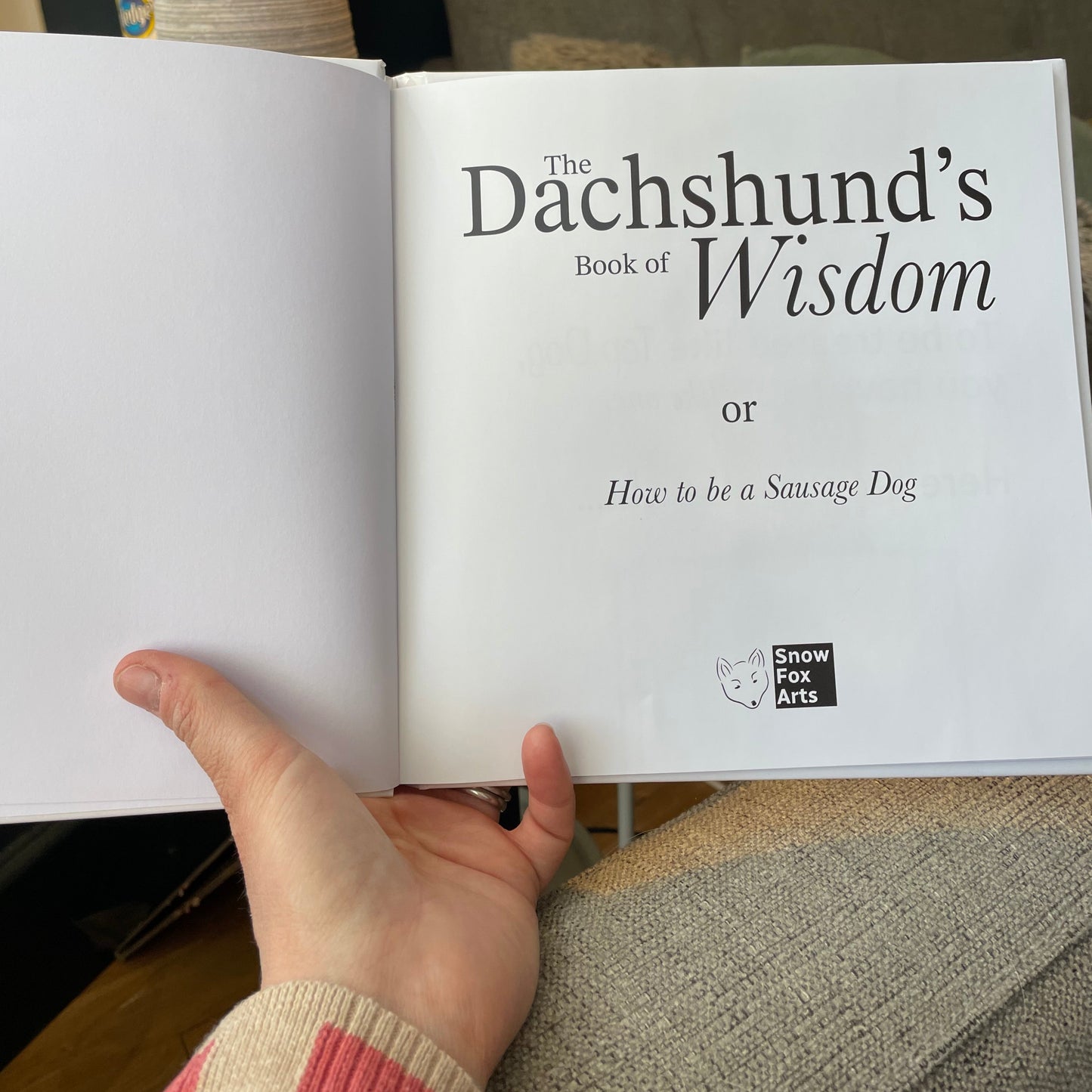 The Dachshund's Book of Wisdom Title Page | Snow Fox Arts