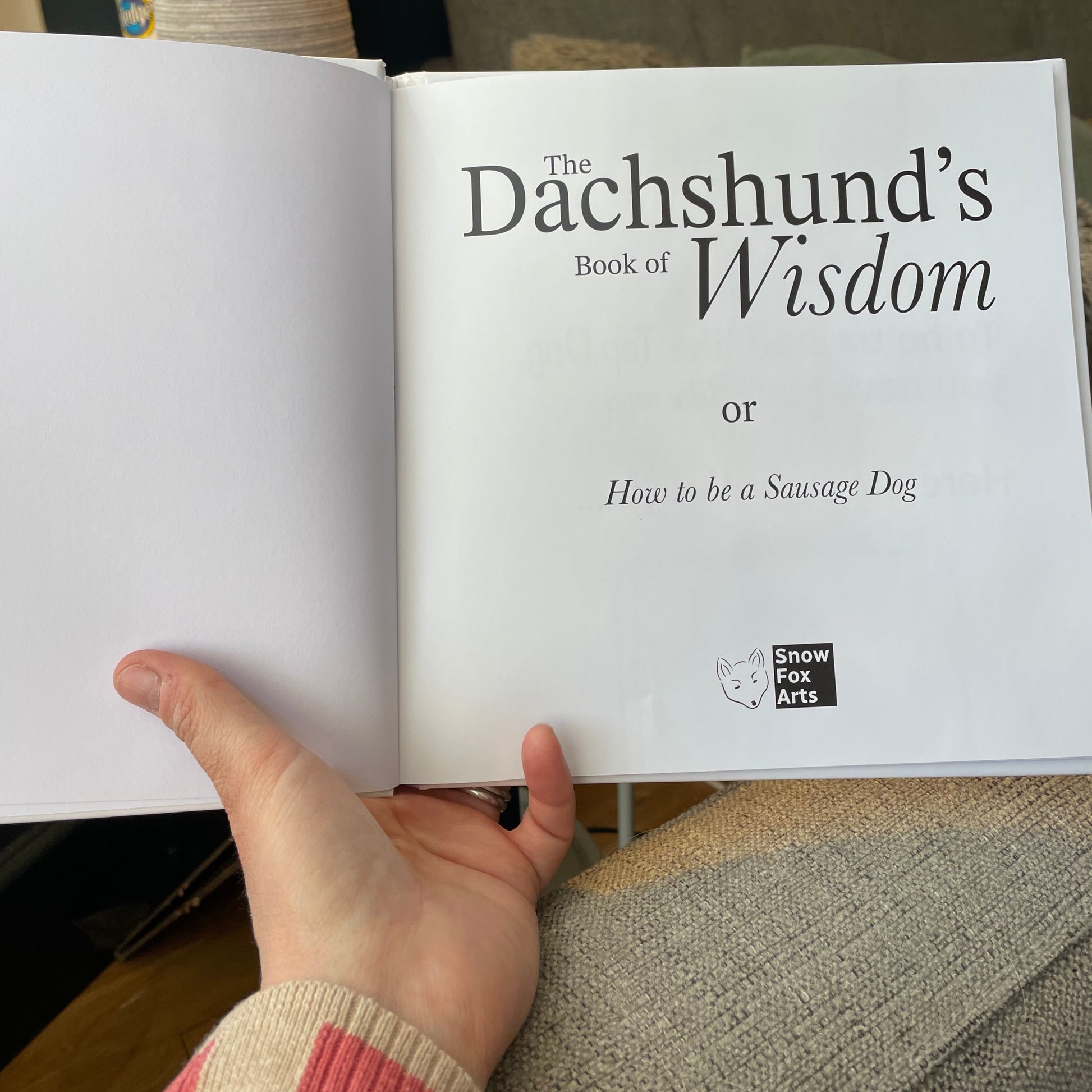 The Dachshund's Book of Wisdom Title Page | Snow Fox Arts