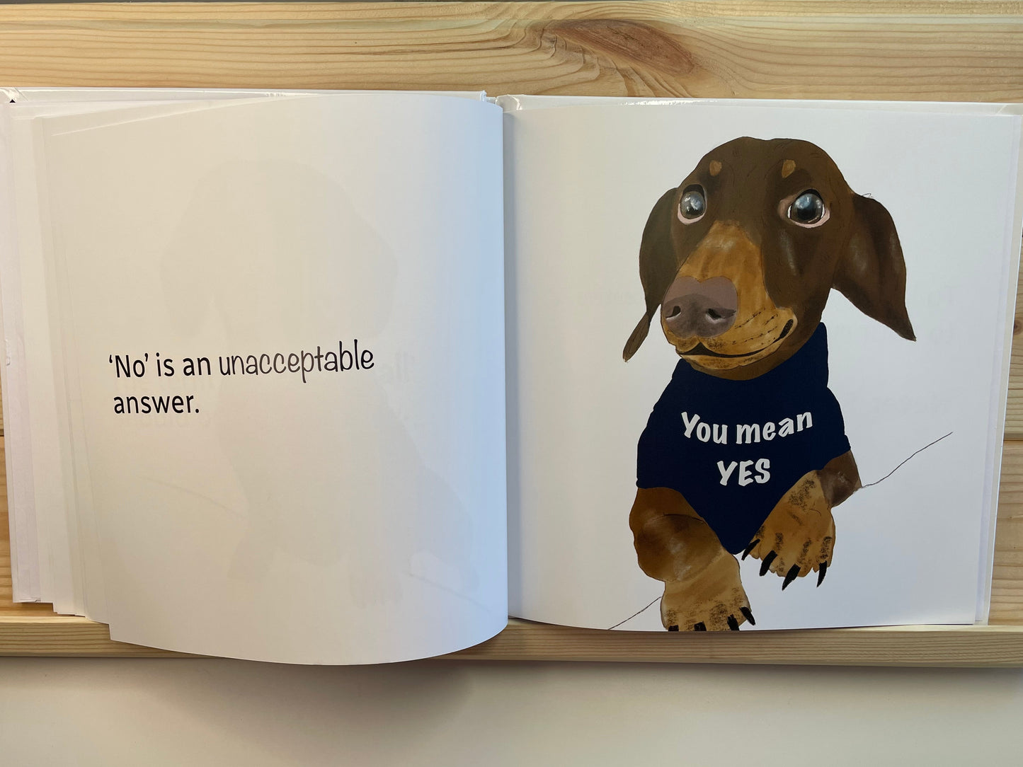 The Dachshund's Book of Wisdom | Page Spread 'You Mean Yes' | Snow Fox Arts