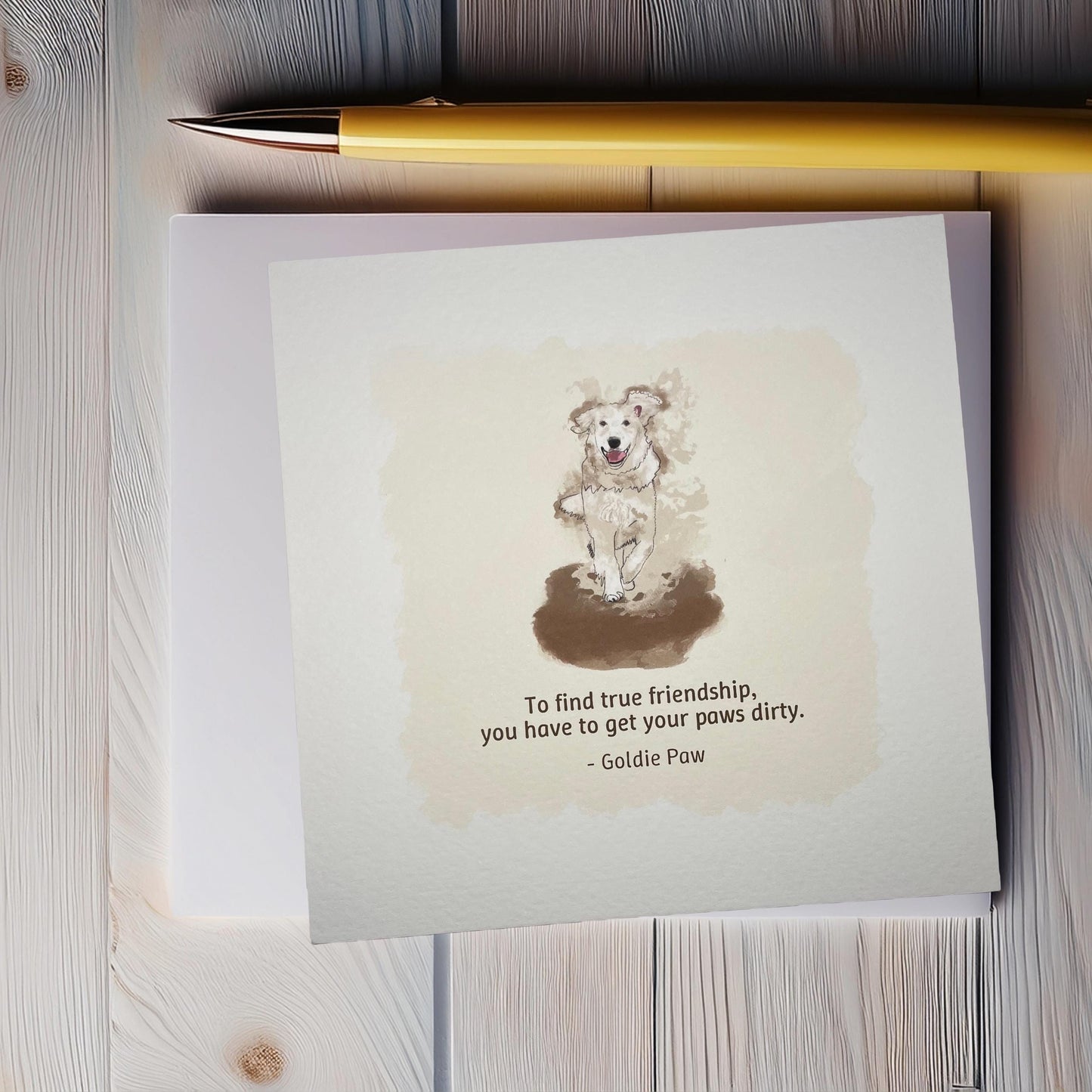 Dog wisdoms square postcards (148x148cm)