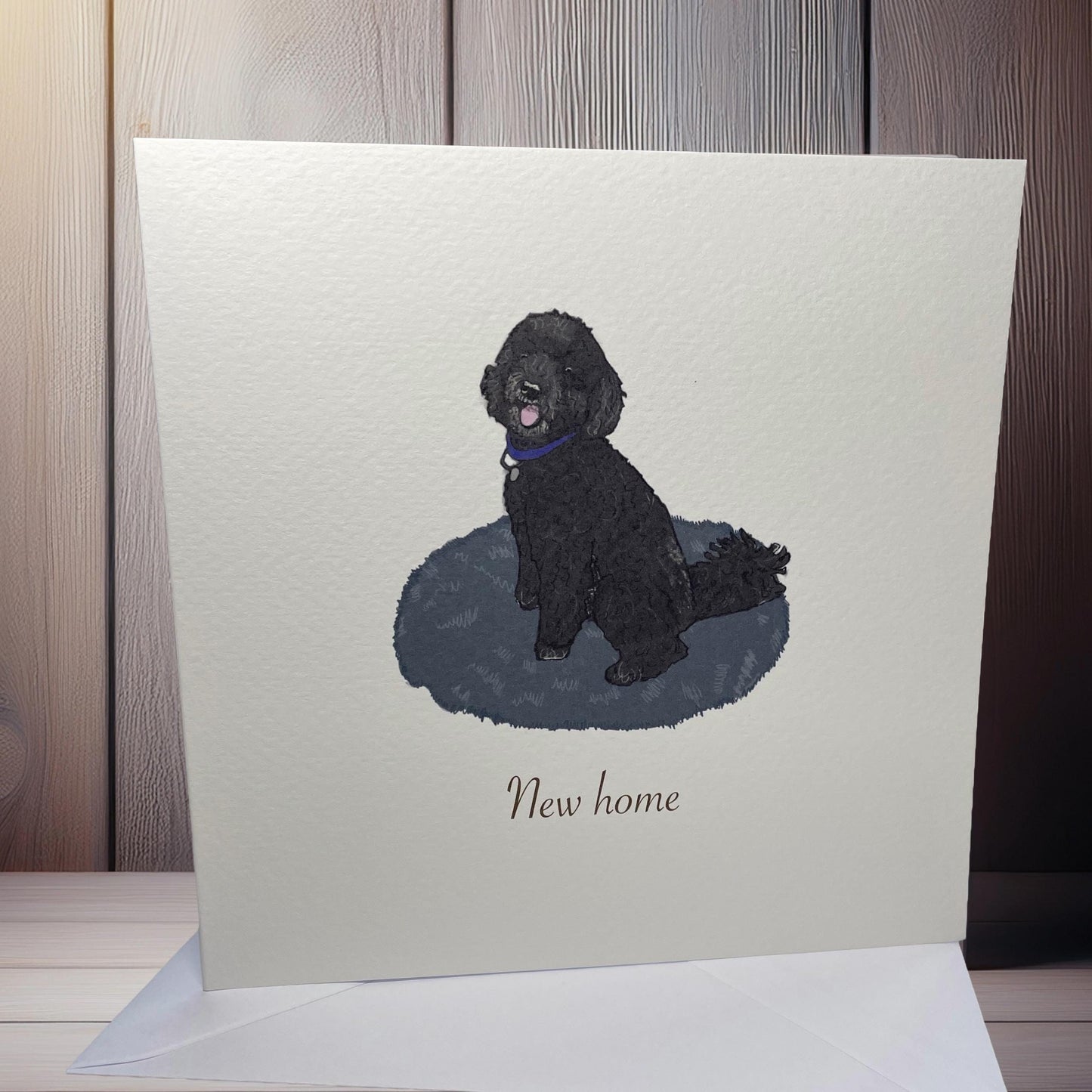 Poodle celebration card: New home