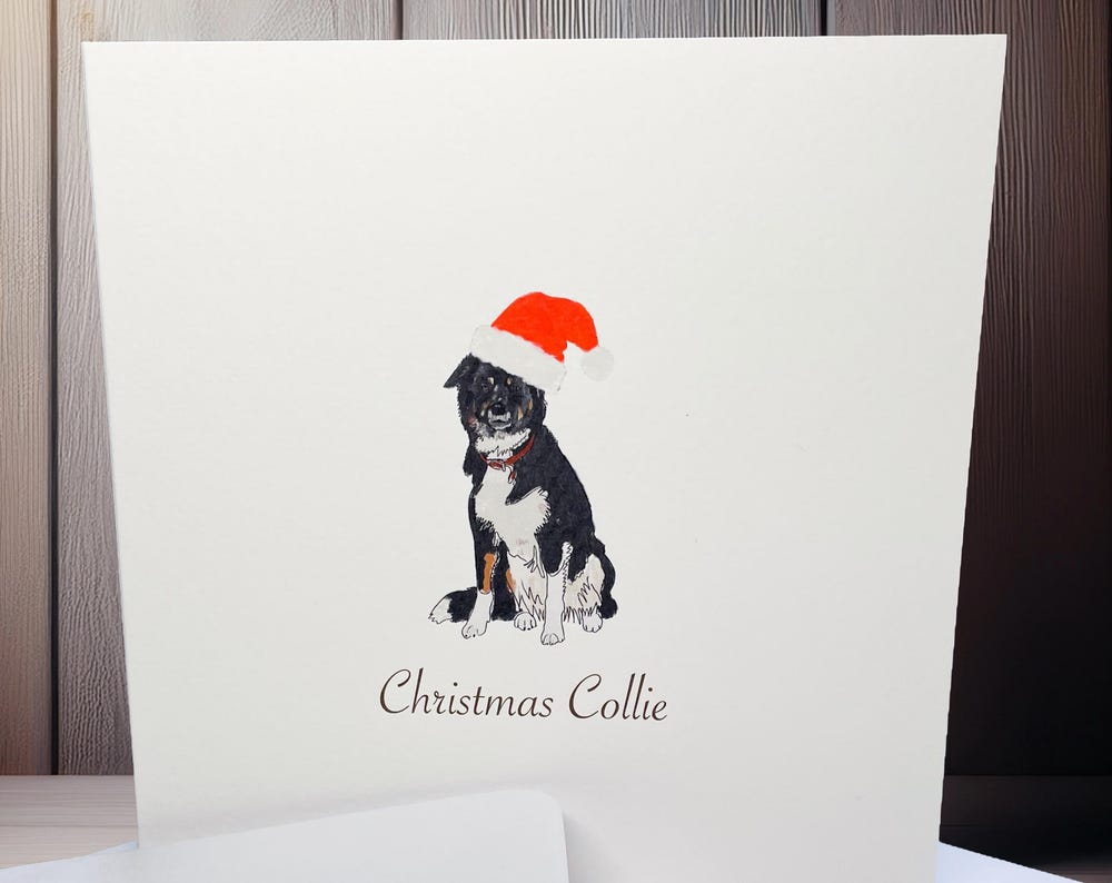 Border Collie Christmas cards