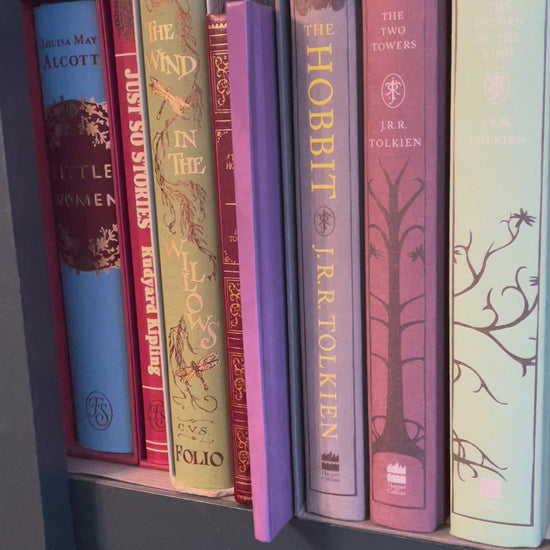 Custom Pet Memory Book Example Video | Book is pulled off the bookshelf and shown to the camera | Snow Fox Arts